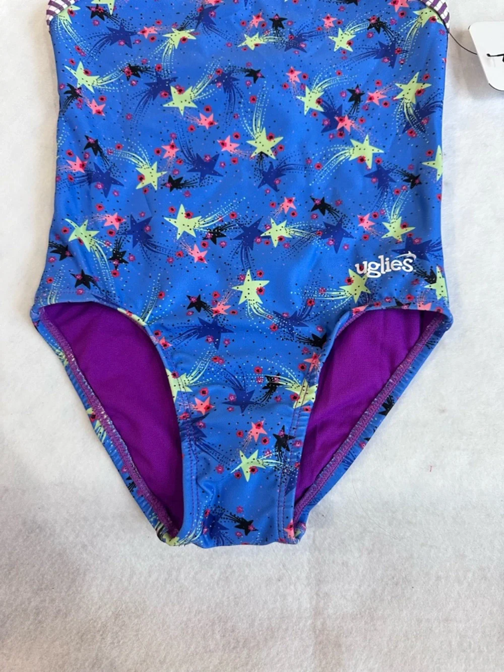 Girls' Blue Star Print One-Piece Uglies Swimsuit